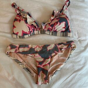 Maaji Pink and Gray Floral Bikini